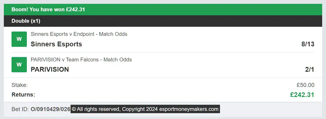 eSport Money Makers - Winner Double - 2024-11-01