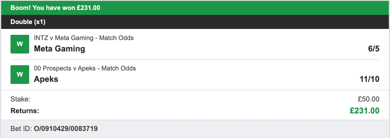 eSport Money Makers - Winner Double - 2022-12-04