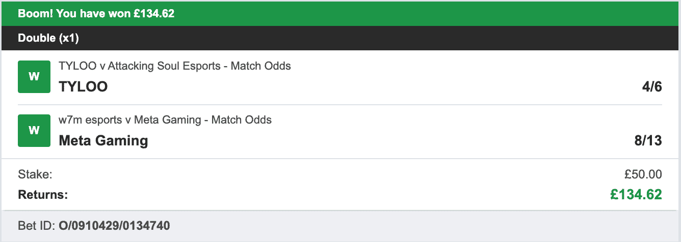 eSport Money Makers - Winner Double - 2023-07-10